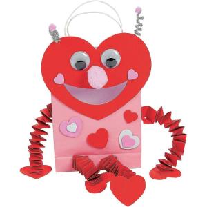 Fun Express Luv Bug Valentine Card Holder Paper Bag Craft Kit