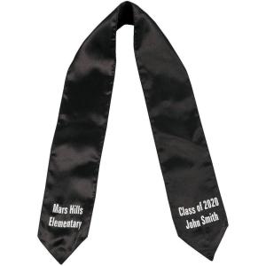 Fun Express Personalized Kids’ Black Elementary School Graduation Stole – Apparel Accessories – 1 Piece