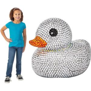 Large Bling Style Rubber Duck Cardboard Stand-Up – 44″ x 42″ (1 Pc) – Life-Size Cutout Decoration for Birthday Parties, Baby Showers & Themed Events