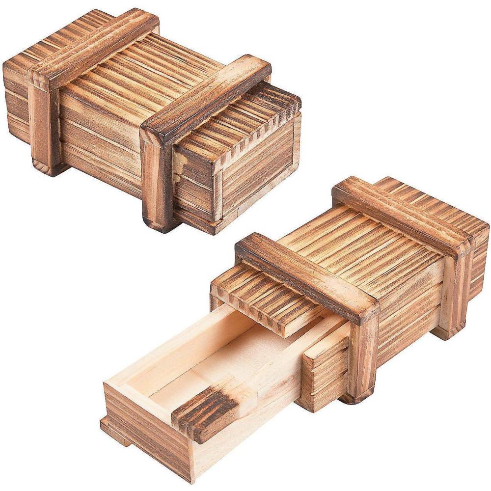 image:imageFun Express DIY Unfinished Wood Puzzle Box Toys 1 Piece
