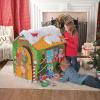 Fun Express Cardboard Playhouse for Kids Indoor – DIY Santa Workshop Christmas House to Color | Toddler Play House Holiday Craft Activity with Doors & Windows | 28.5″ x 34.5″ x 35″ Easy Assembly