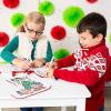 Fun Express DIY Christmas Stocking Crafts – 12 Color Your Own Activities – Holiday Crafts for Kids