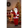 Fun Express Life Size Santa Claus 5 Foot Tall Standing Christmas Decoration – Traditional Holiday Figure with Classic Red Polyester Outfit | Perfect for Indoor Entryway, Home & Office Decor