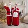 Fun Express Life Size Santa Claus 5 Foot Tall Standing Christmas Decoration – Traditional Holiday Figure with Classic Red Polyester Outfit | Perfect for Indoor Entryway, Home & Office Decor