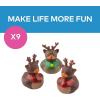 Reindeer Rubber Ducks – Set of 9 – Christmas Toys and Stocking Stuffers