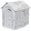 Fun Express Cardboard Playhouse for Kids Indoor – DIY Santa Workshop Christmas House to Color | Toddler Play House Holiday Craft Activity with Doors & Windows | 28.5″ x 34.5″ x 35″ Easy Assembly