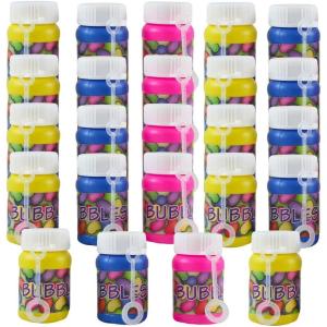 Easter Bubble Bottles with Jelly Bean Designs (Set of 24) Easter Basket Toys