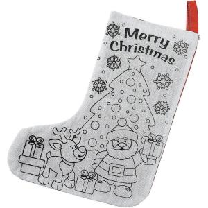 Fun Express DIY Christmas Stocking Crafts – 12 Color Your Own Activities – Holiday Crafts for Kids