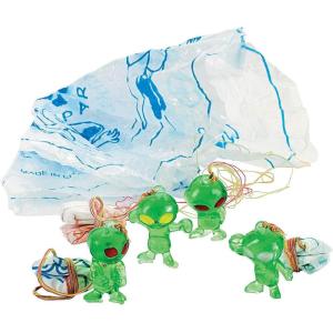 Fun Express Mini Alien Paratroopers – Parachute Toys Set (4DZ) – Exciting Party Favors & Kids’ Fun, Ideal for Events & Gifts – 48-Piece