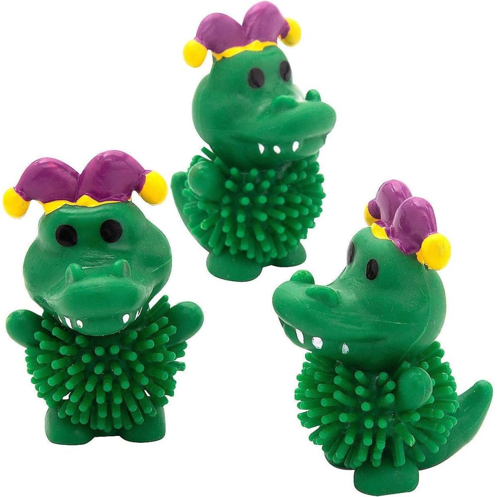 image:imageFun Express 1 34 x 2 12 Mini Mardi Gras Alligator Porcupine Characters  12 Pieces