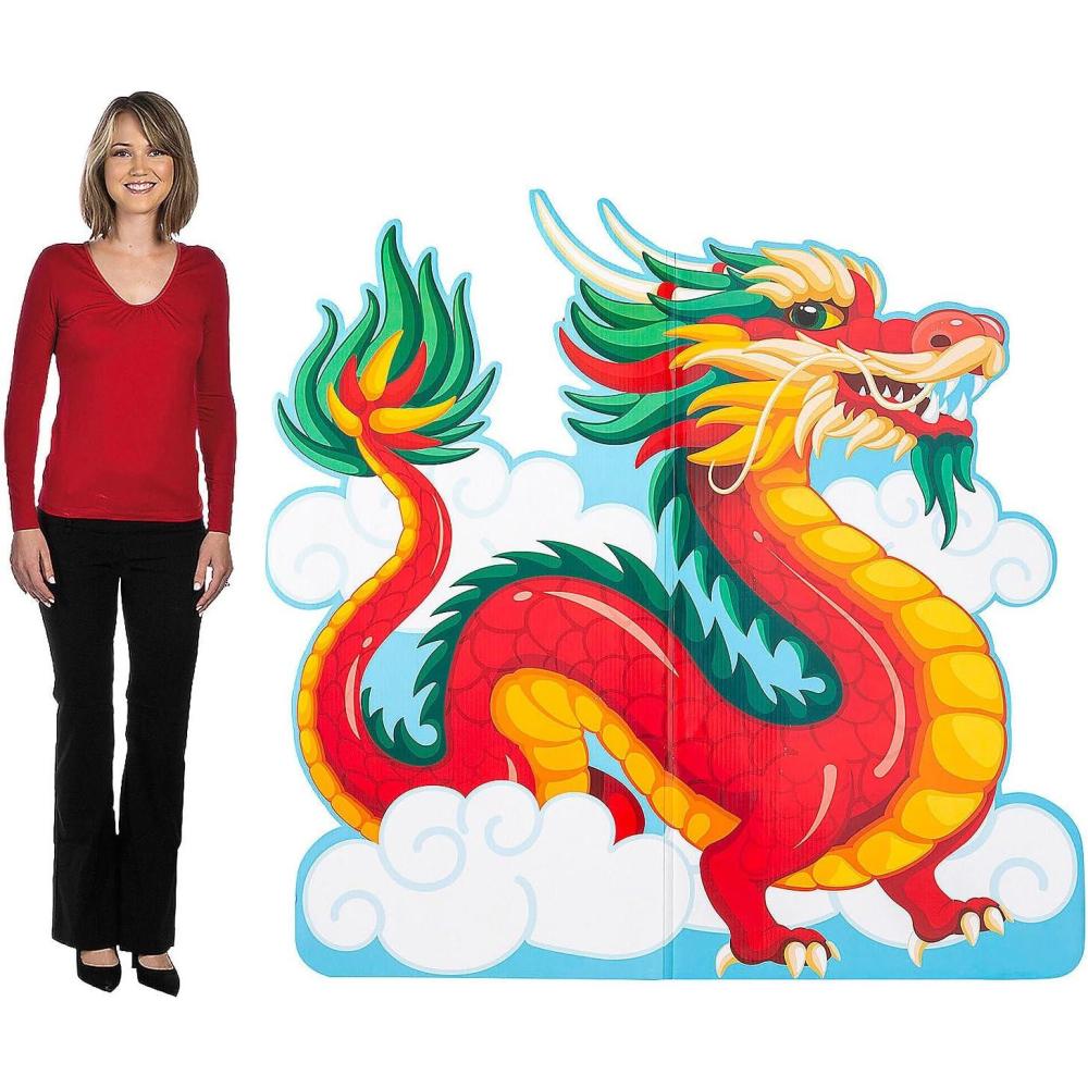 image:imageFun Express 5 ft Chinese New Year Dragon Cardboard Cutout StandUp Decoration