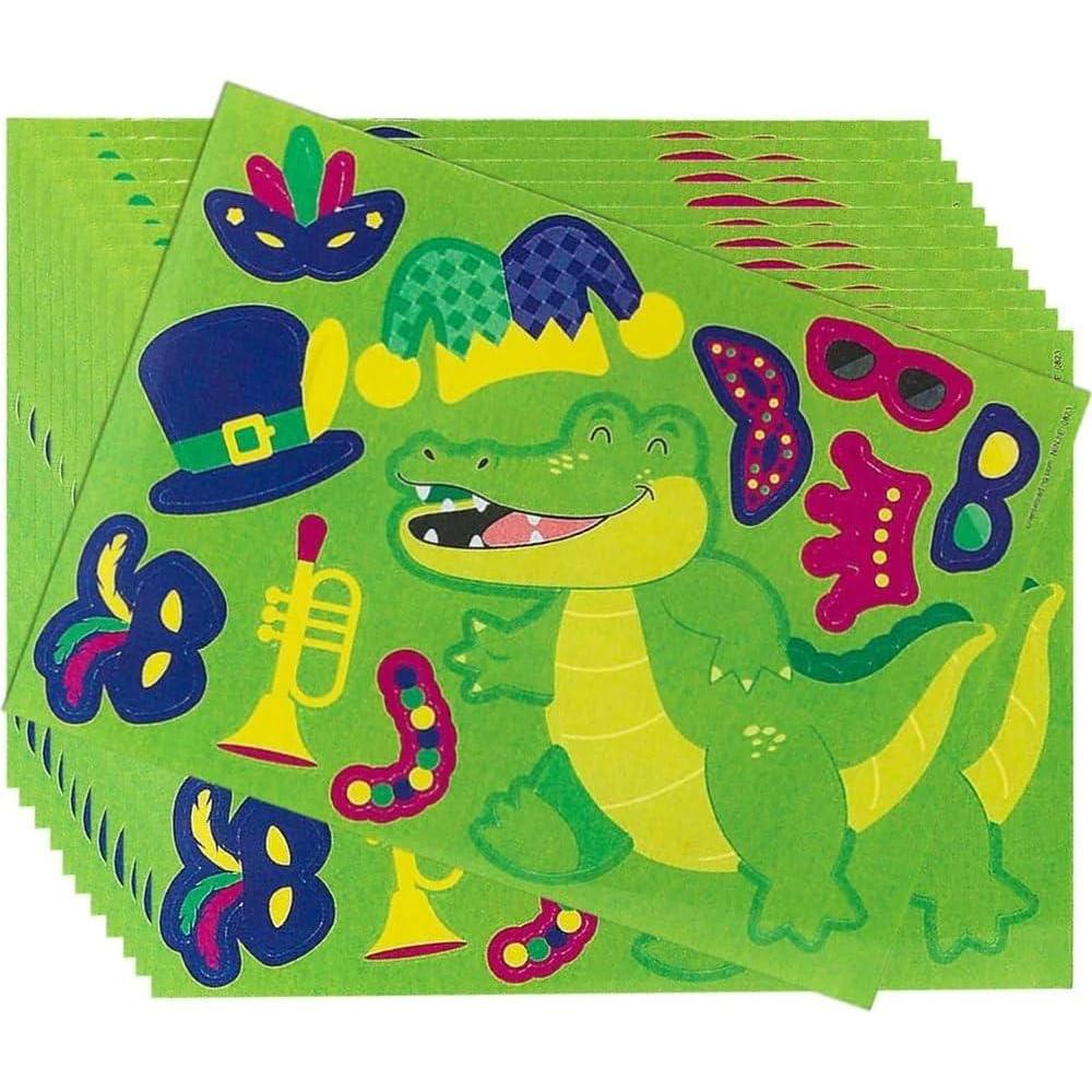 image:imageFun Express MakeaMardi Gras Alligator Sticker Sheets 12 Pc