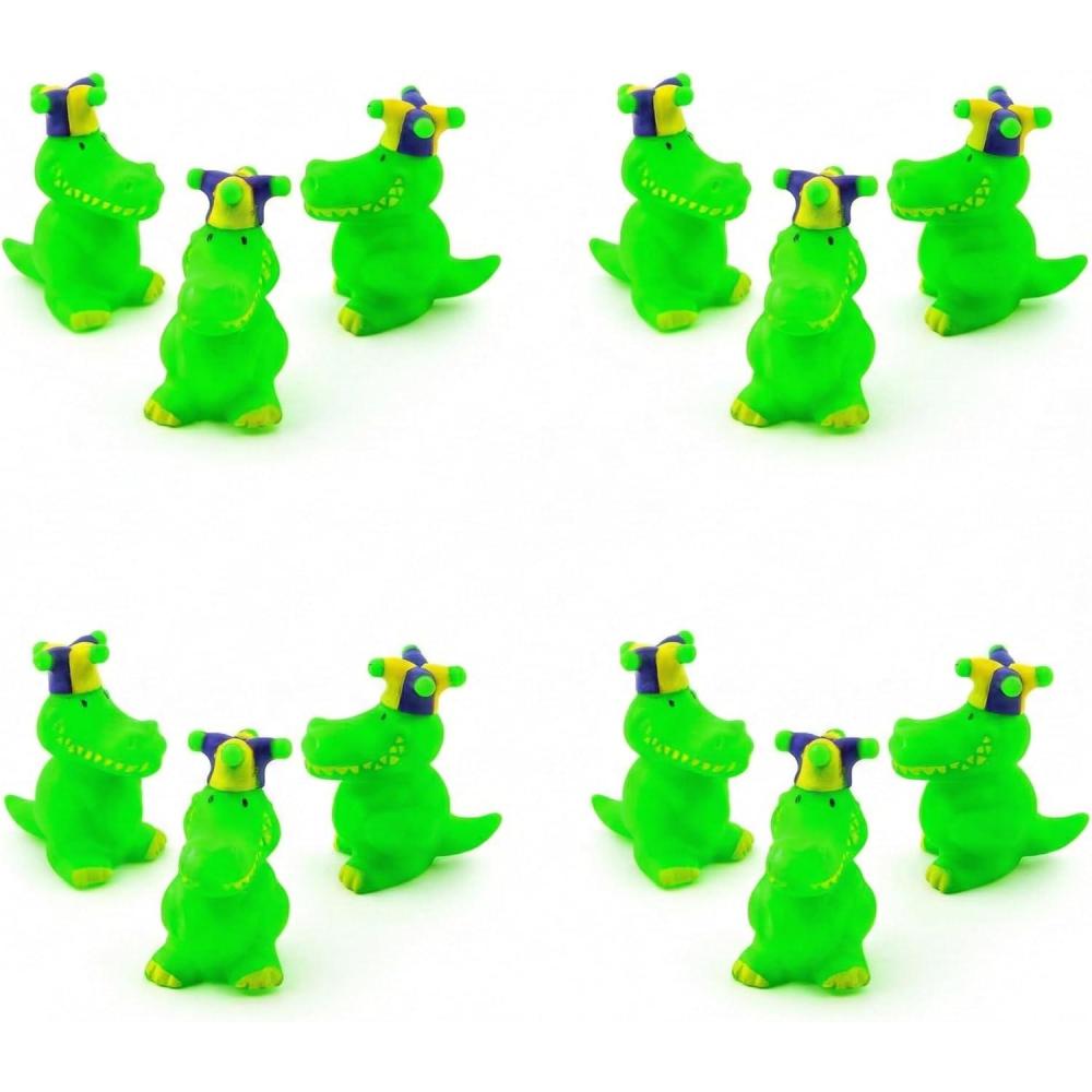 image:imageFun Express Mardi Gras Alligators 12 Pieces 2 Vinyl Figures Great for Madi Gras Paradres and Celebrations