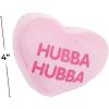 Fun Express 12 Pcs Plush Conversation Hearts – 4 inch – 4 Colors and Messages – Stuffed Valetines Day Toys