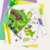Fun Express Make-a-Mardi Gras Alligator Sticker Sheets – 12 Pc
