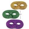 Fun Express Mardi Gras Glitter Half Masks – Apparel Accessories – 12 Pieces