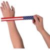 Fun Express Patriotic American Flag Slap Bracelet – Set of 12 – Fourth of July Party Supplies and Favors