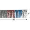 Red, White and Blue Patriotic Foil Fringe Banners 100 feet made of 10 Banners – Fourth of July Hanging Party Decor