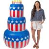 Fun Express 37″ x 6 ft. Jumbo Inflatable Vinyl Patriotic USA Flag Cake