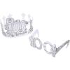 Fun Express Color Your Own 100th Day of School Crowns & Glasses – Craft Kits – 48 Pieces
