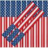 Fun Express Patriotic American Flag Slap Bracelet – Set of 12 – Fourth of July Party Supplies and Favors