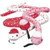 Fun Express Plush Snakes with Hearts – 12 Stuffed Animal Toys – Almost 4 feet Long – Valentine’s Day Gifts for Boys and Party Favors