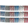 Red, White and Blue Patriotic Foil Fringe Banners 100 feet made of 10 Banners – Fourth of July Hanging Party Decor