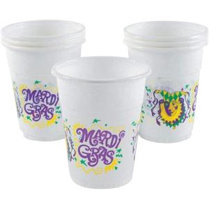 Fun Express – Mardi Gras Disposable Cups for Mardi Gras – Party Supplies – Drinkware – 50 Pieces
