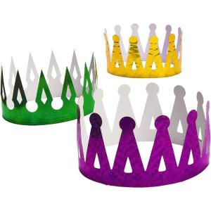 Fun Express Mardi Gras Crowns – Apparel Accessories – 12 Pieces
