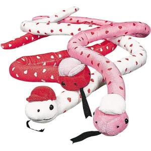 Fun Express Plush Snakes with Hearts – 12 Stuffed Animal Toys – Almost 4 feet Long – Valentine’s Day Gifts for Boys and Party Favors