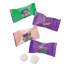 Mardi Gras Buttermints – (Approx. 108 pcs) – 14 oz – Individually Wrapped – Great for Parades and Fat Tuesday