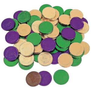 Mardi Gras Chocolate Coins Bulk 300 Pc