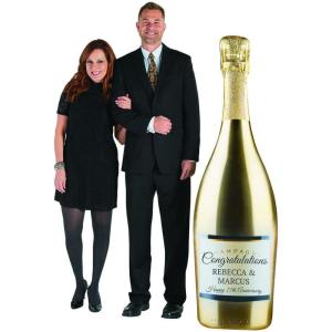 Personalized Champagne Bottle Stand-Up – Party Decor – 1 Piece