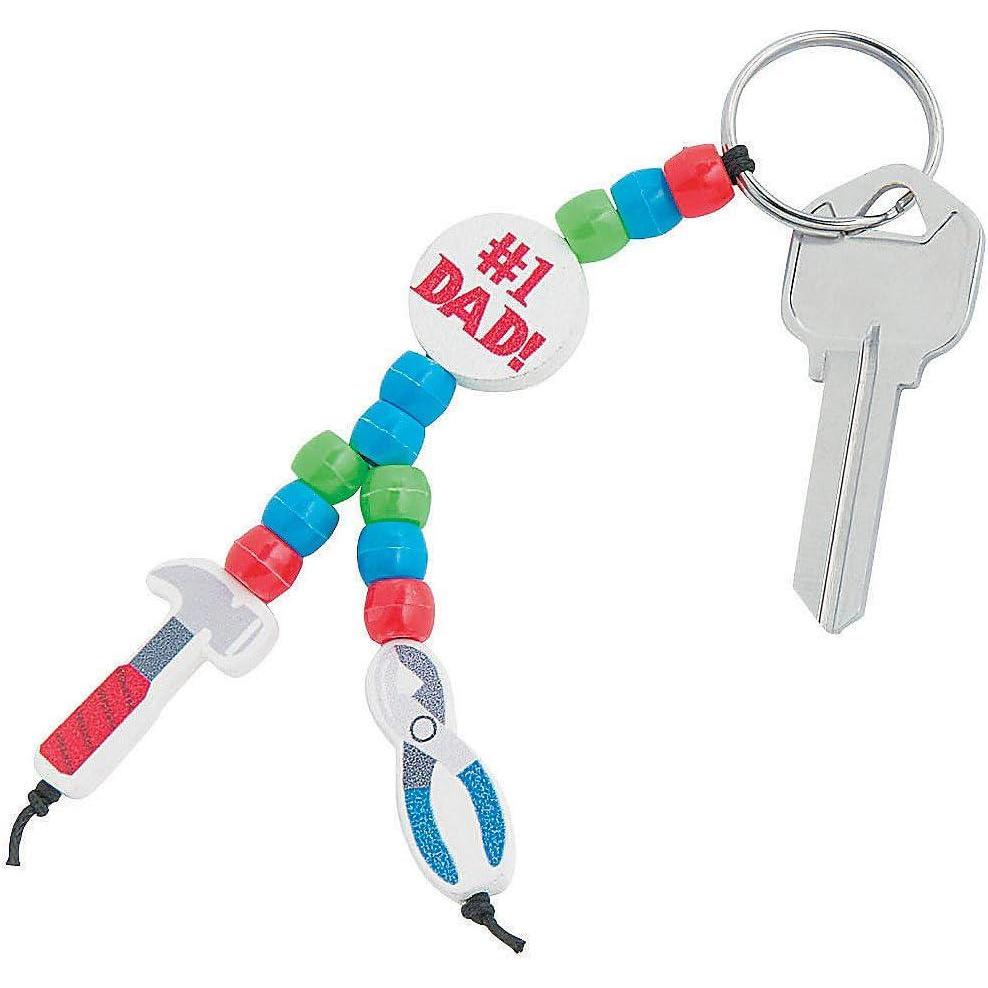 image:imageFun Express 1 Dad Tool Beaded Keychain Makes 12 Fathers Day Craft Gifts for Kids