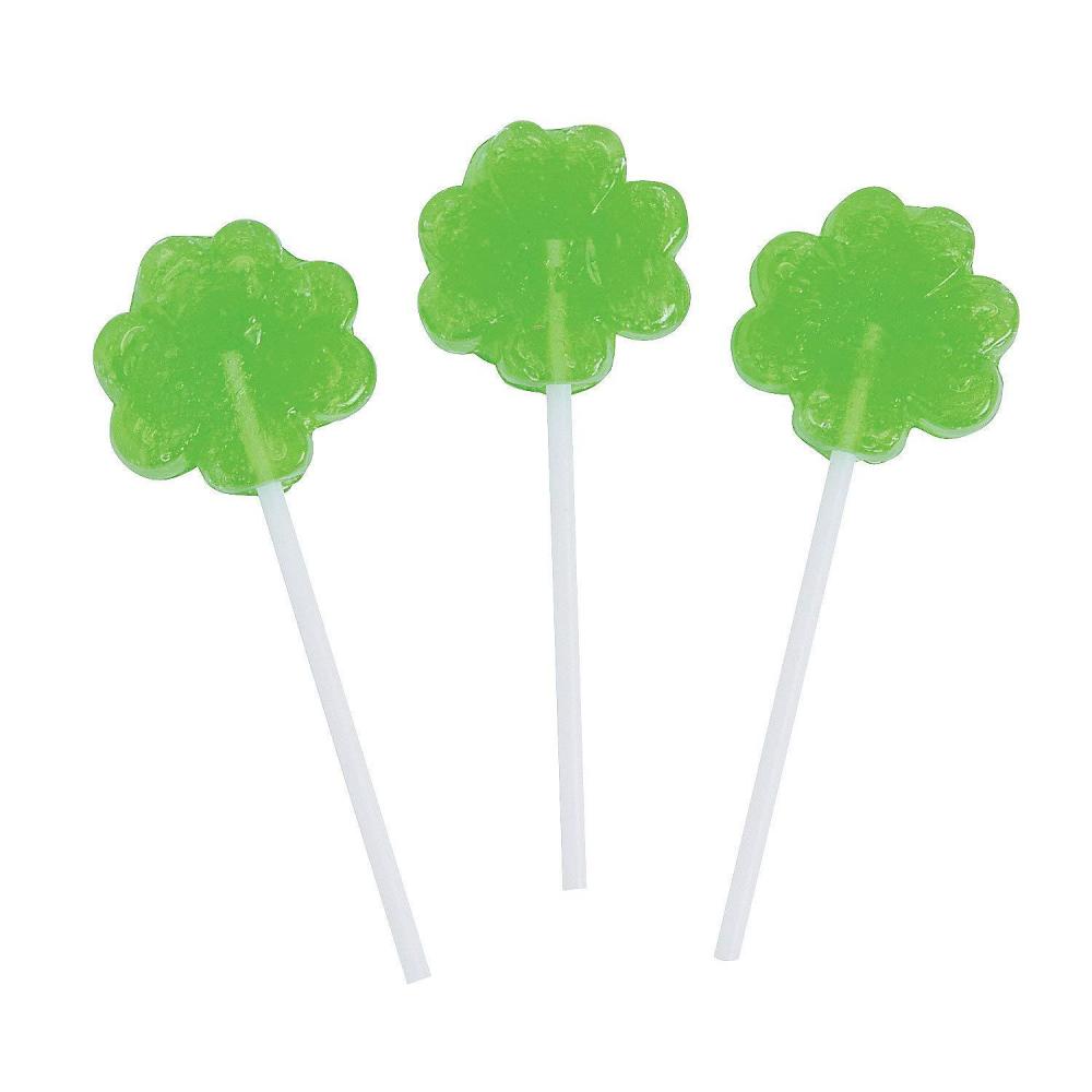 image:imageFun Express Lollipops Bulk 57 Green Shamrock Suckers Individually Wrapped for St Patricks Day Party Favors Mini Lime Candy for Kids Celebrations Irish Treats amp Holiday Events 1 lb Value PackLime