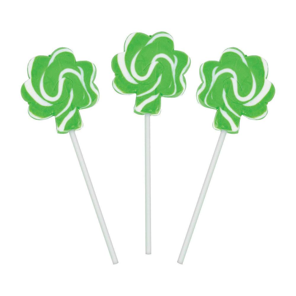 image:imageFun Express Lollipops Bulk  57 Green Shamrock Suckers Individually Wrapped for St Patricks Day Party Favors  Mini Lime Candy for Kids Celebrations Irish Treats amp Holiday Events  1 lb Value PackLemon