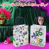 Fun Express Mardi Gras Gift Bags with Handle, Bulk Set of 12 – White – 9 inch x 6.5 inch x 3.25 inch – Party Supplies