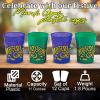 Fun Express Plastic Cups Reusable 12 Pack – Heavy Duty Mardi Gras Party Cups 11oz for Celebrations | Colorful Green Plastic Drinkware Set for Indoor & Outdoor Events | BPA-Free Bulk Party Essentials