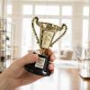 Fun Express Religious Father’s Day Mini Trophies – 12 Pieces(Gold)