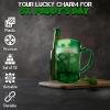 Fun Express St. Patrick’s Day Shamrock Mugs – Premium Reusable Hard Plastic Party Cups Set of 12 | 14 oz Green Drinkware for Irish Celebrations, St Paddys Day Decorations & Party Supplies