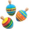 Fiesta Spin Top Toys – Set of 12 Wooden Tops – Cinco de Mayo Party Favors and Value Toys