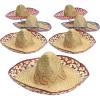 Fun Express 12 Adult’s Embroidered Sombreros – Great for Cinco De Mayo, Fiesta and Themed Birthdays and Parties Brown