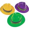 Mardi Gras Fedora Hats | Plastic | Assorted | 1 Set
