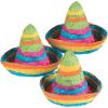 Mini Sombrero Pinata for Cinco de Mayo – Party Decor- 3 Pieces