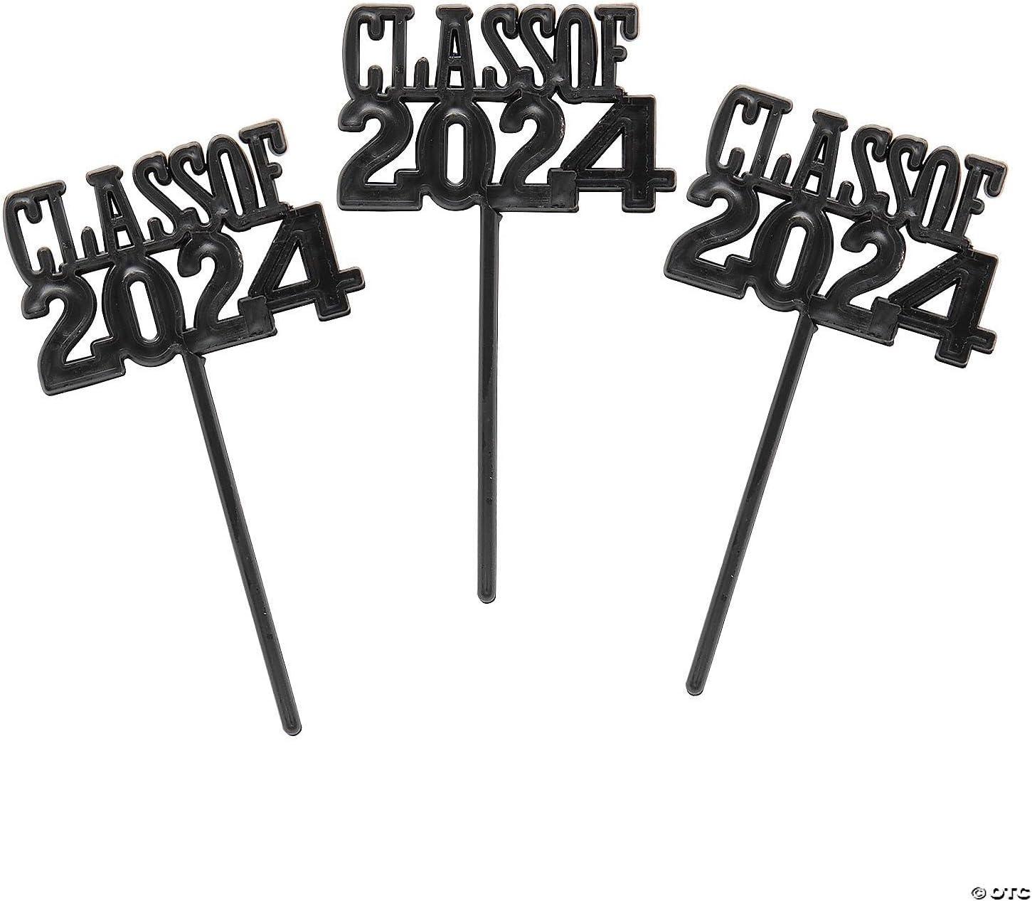 image:imageFun Express Bulk 72 Piece Graduation Party Class of 2024 Food Picks