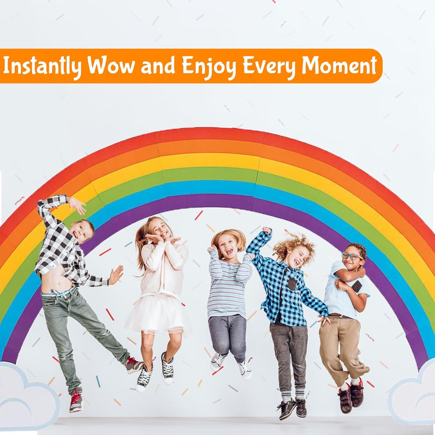 image:imageFun Express Jumbo Rainbow Bulletin Board Decorations Set 10 Ft Classroom Cutouts with Cloud Designs Perfect for Teacher Classroom Decor Preschool amp School Displays Colorful Party Backdrop Kit