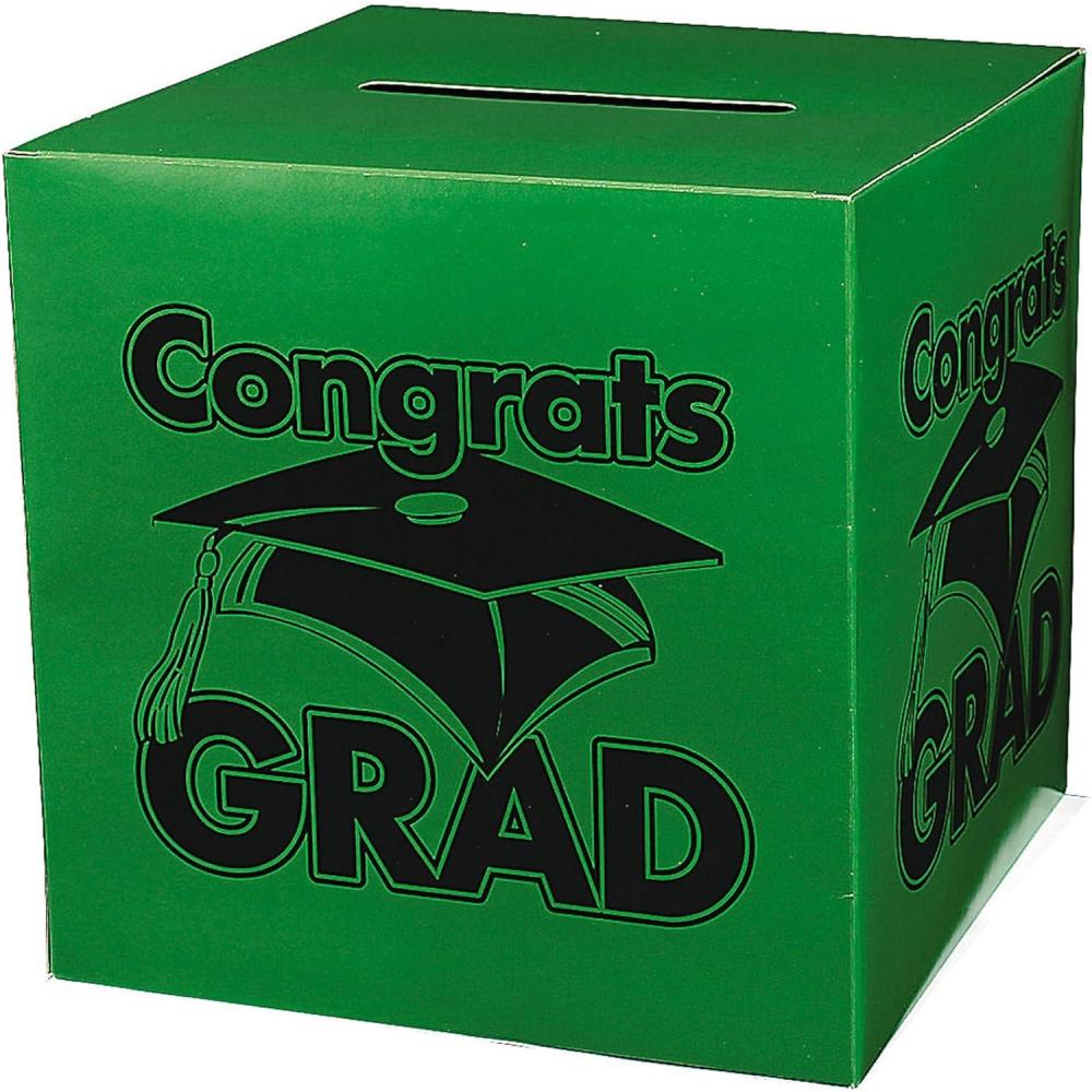 image:imageCongrats Grad Green Card Box for Graduation Party Supplies