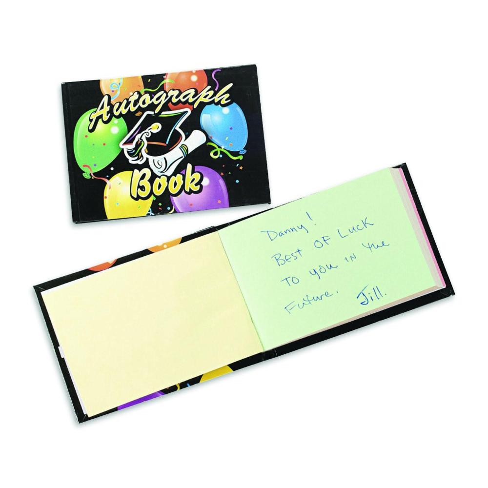 image:imageFun Express 5 14 x 3 34 Graduation Hardcover Autograph Notebooks 12 Pieces Great For Graduation Favors and Gifts