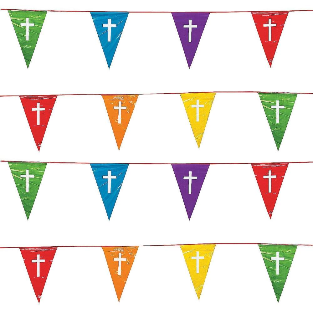 image:imageFun Express Faith Color Of The Rainbow Pennant Party Decor Hanging Decor Pennants VBS Vacation Bible School SuppliesDecor 1 Piece Multicolor