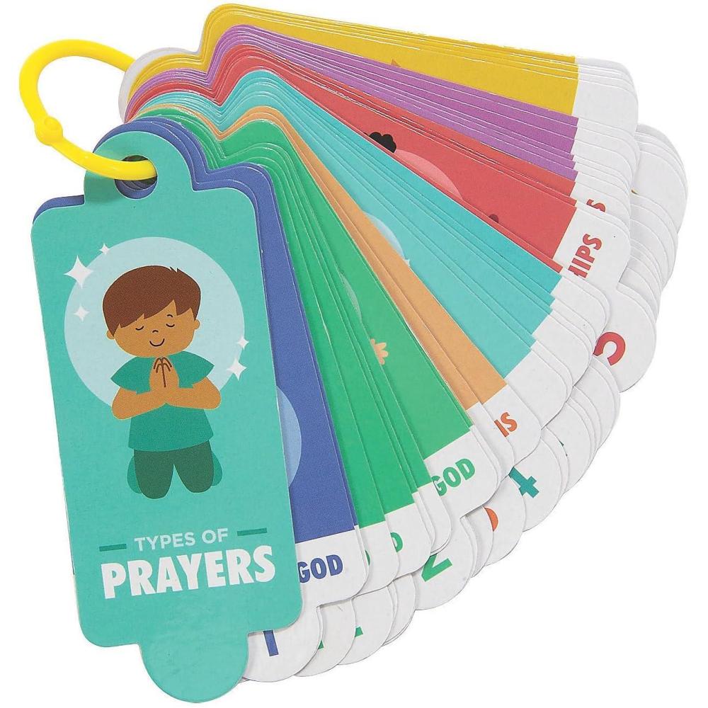 image:imagePrayer Cards for Kids Each Set Includes 42 Cards on a Plastic Ring 12 Sets